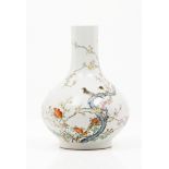 A vaseChinese porcelainPolychrome decoration of birds and flowering branchesTongzhi marks (1862-
