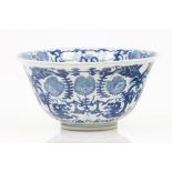 A bowlChinese porcelainBlue floral motifs and dragons underglaze decorationApocryphal Chenghua reign