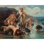 Adolphe Lalyre (França, 1848-1933)NymphsOil on canvas signed90x117 cm