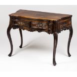 A pair of late 19th, early 20th century rosewood side tables in the D.José styleCarved
