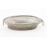 A BasketPortuguese silver, Canned wire body, unmarked under Decree Law 120/2017, Artigo 2, Nº2,