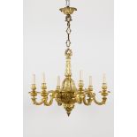 A "Regence" chandelierOf six branchesBronze of moulded decoration105x85 cm