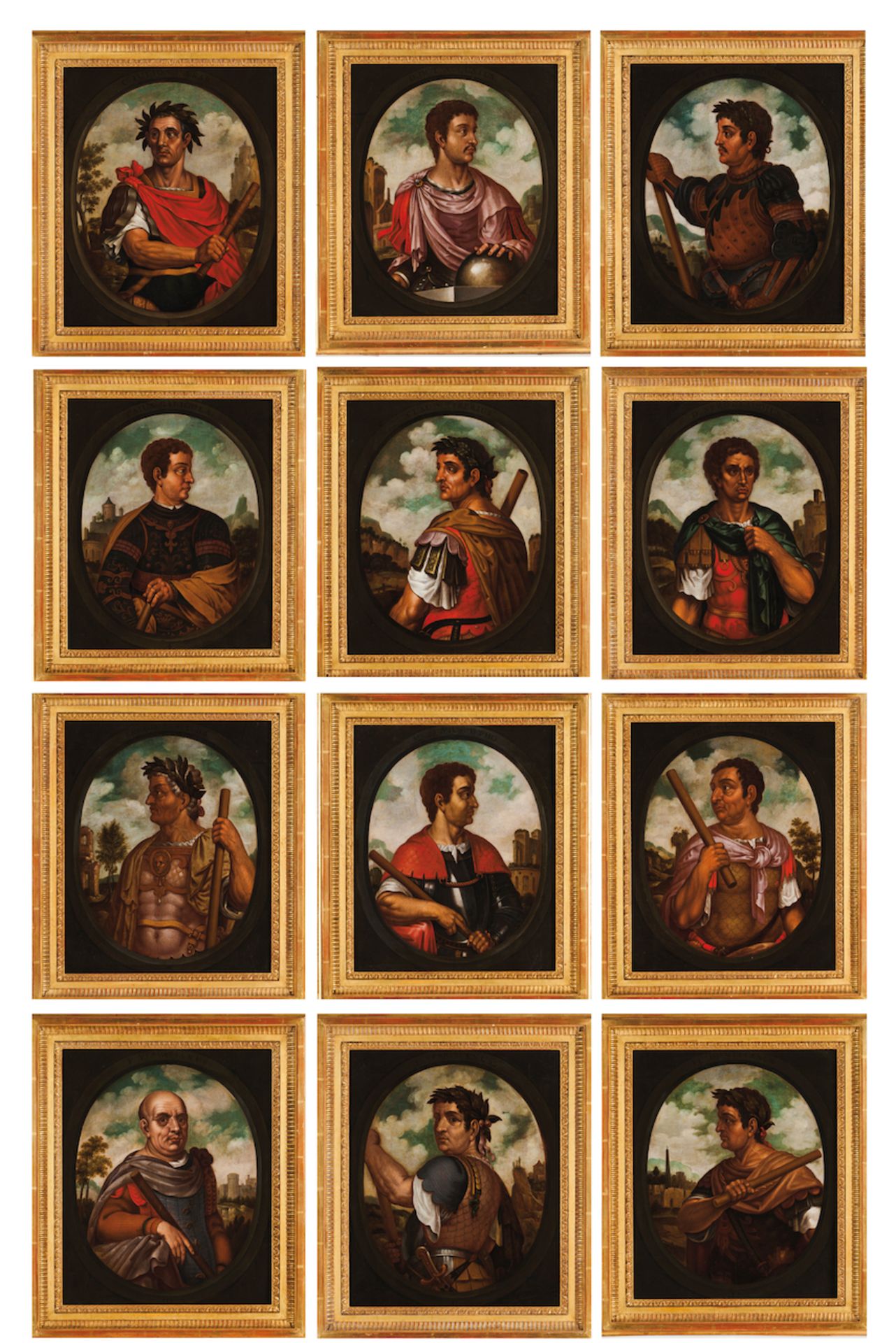European school, 18th/19th centuryPortraits of of Twelve Caesers´s Julius Ceaser, Augustus, Tiberius