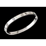 A Cartier "Love" braceletGoldEngraved bangle with 12 screw headsSwiss assay marks 750/1000Engraved