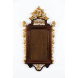 A pair of D. José style mirror framesRosewood veneered timberCarved and gilt decoration of foliage
