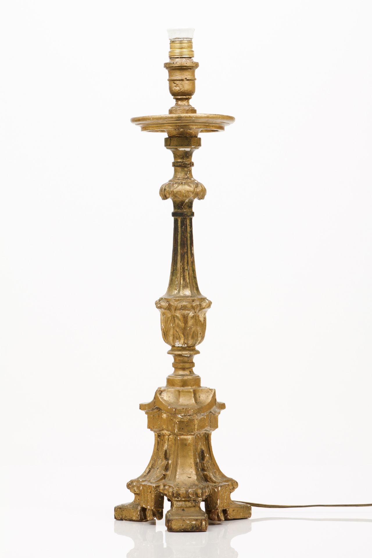 A D.Maria torchereCarved and gilt woodPortugal, 18th/19th century(wired for electricity, minor