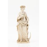Saint PhilomenaIvory sculptureFrance, 19th century(losses and small faults)Height: 19 cm
