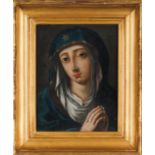 Portuguese school, 18th / 19th centuryThe Virgin of SorrowsOil on copper(losses and faults)24x18 cm
