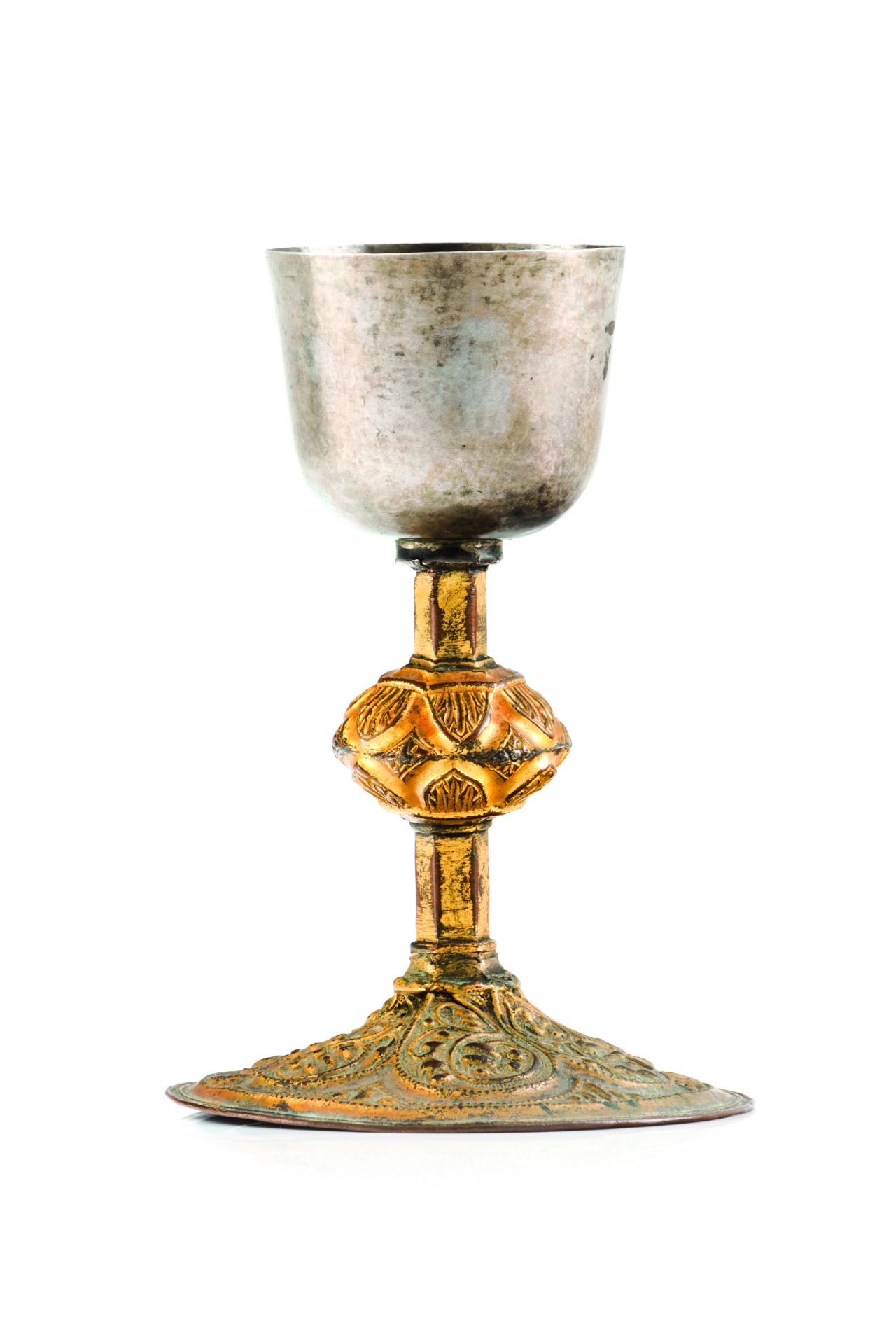 A late gothic Iberian chaliceSilver and copper, 15th/16th centuryRepousse and gilt decoration of