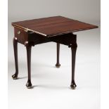 A George II games /writing tableMahogany with satin wood filetsOf two/three tops one green baize