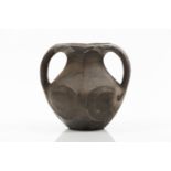 A Sichuan burnished black pottery amphora vase