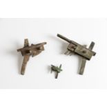 Set of three crossbow triggers