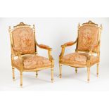 A pair of Napoleon III "fauteuils à la Reine"