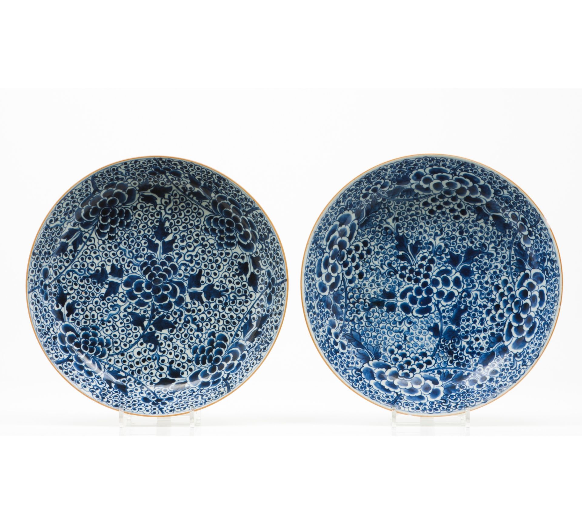 A pair of large plates