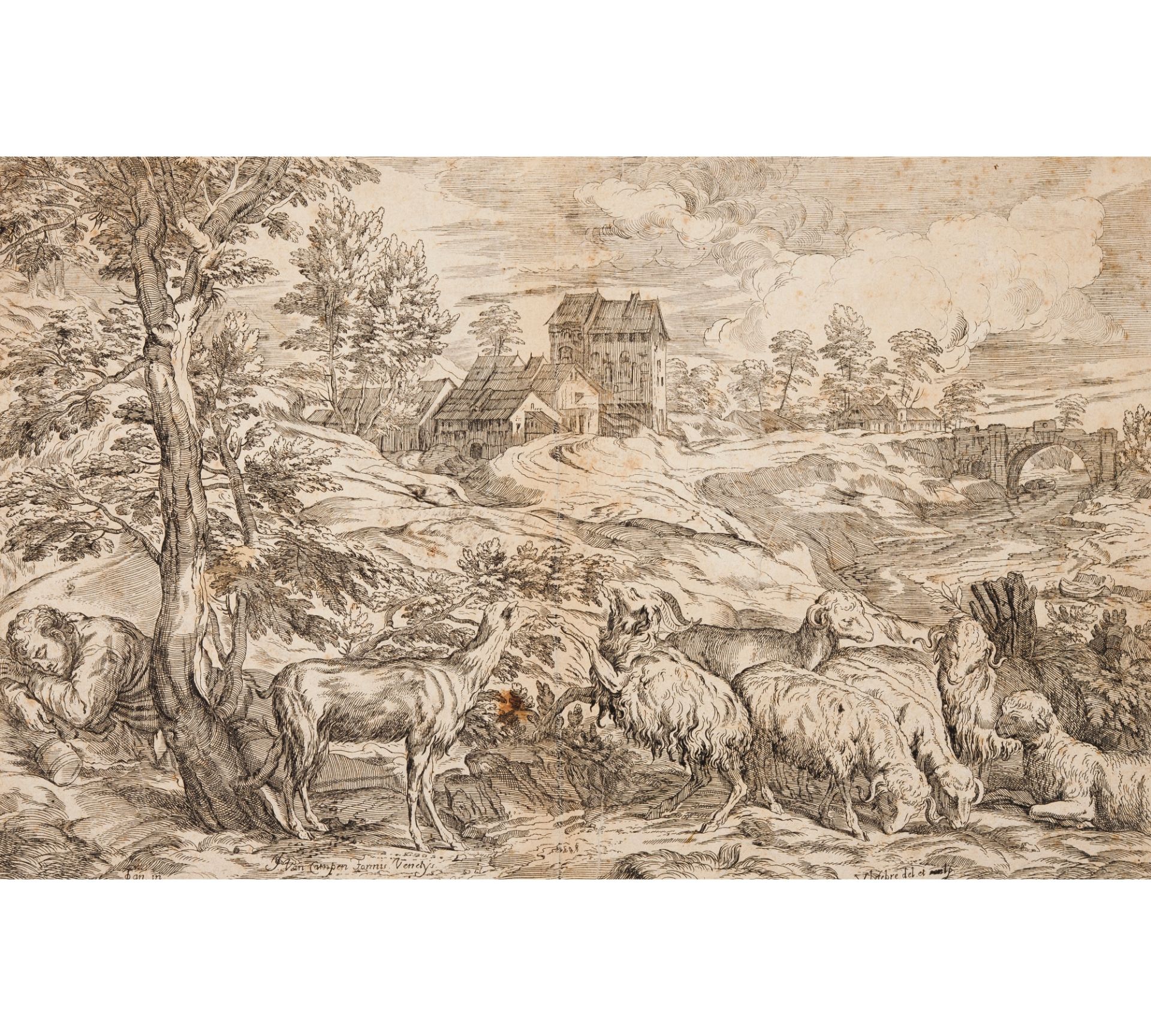 Valentin Lefebvre (1642-1682)A shepherd and flock