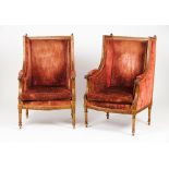 A pair of armchairs