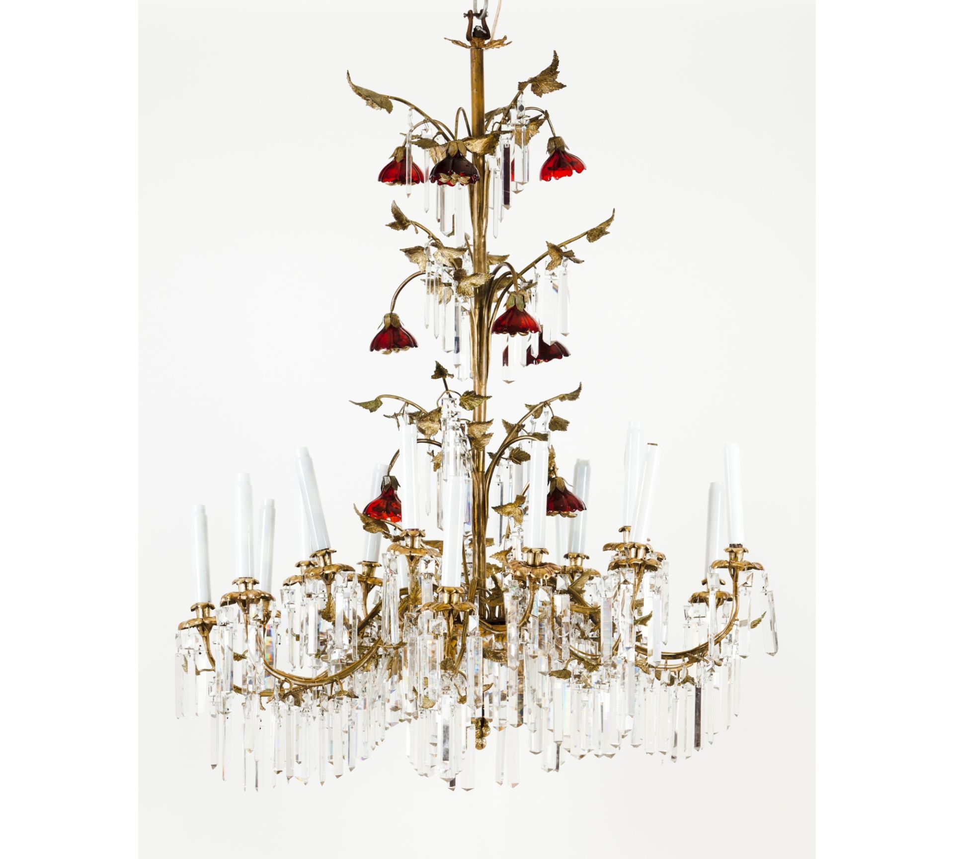 An eighteen branch chandelier