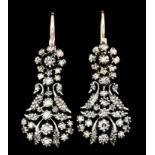 A pair of Romantic period earrings