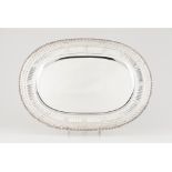 An oval serving tray