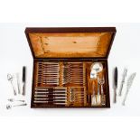 A twelve cover cutlery set