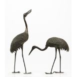 A pair of cranes