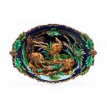 A display tray, Sarreguemines Majolica