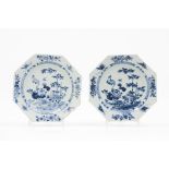 A pair of Qianlong octagonal plates