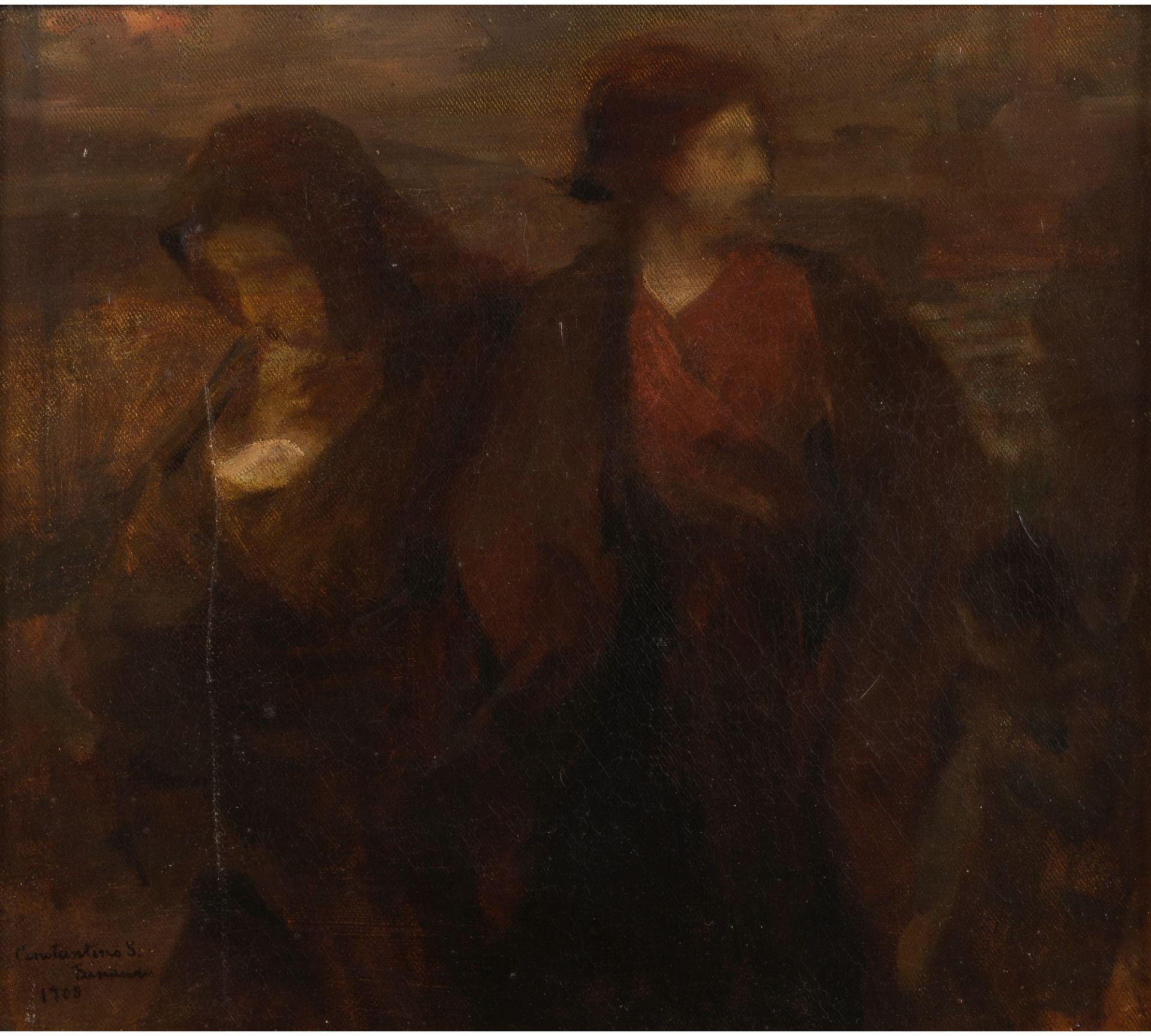 Constantino Fernandes (1878-1920)Study for the painting "Abandonadas" (Destitute)