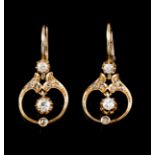 A pair of drop earrings