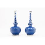 A pair of long neck scent vases