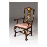 A Rococo style armchair
