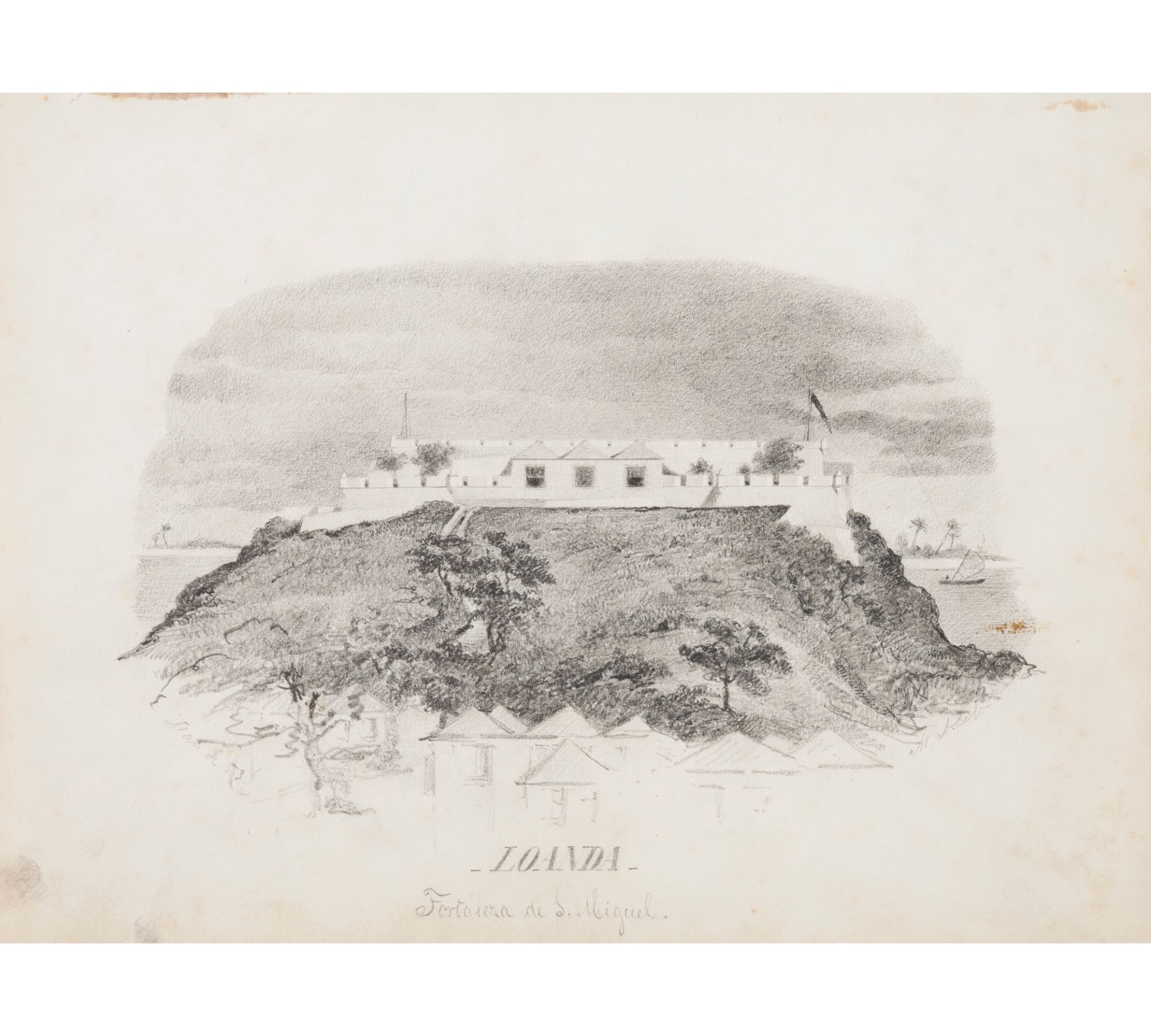Miguel Ângelo Lupi (1826-1883)"Loanda - Saint Michael Fortress"