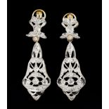 A pair of Belle Époque earrings