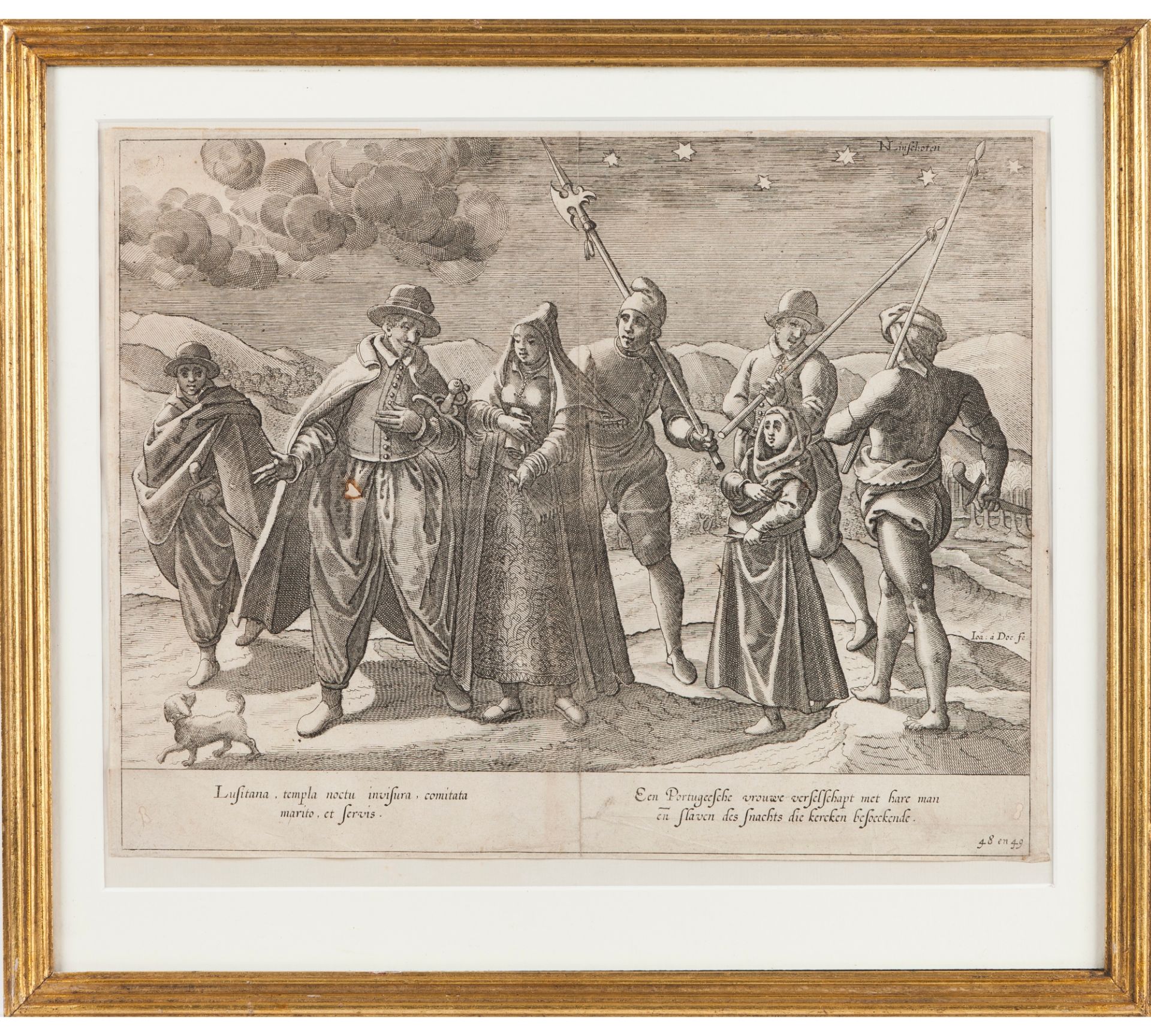 Jan Huygen van Linschoten ( 1563-1611) "Lusitana templa nocturna invisura comitata marito et servis"