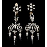 A pair of Romantic period earrings