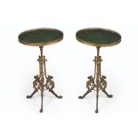 A pair of side tables