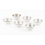 A set of six finger bowls