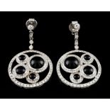 A pair of drop earrings