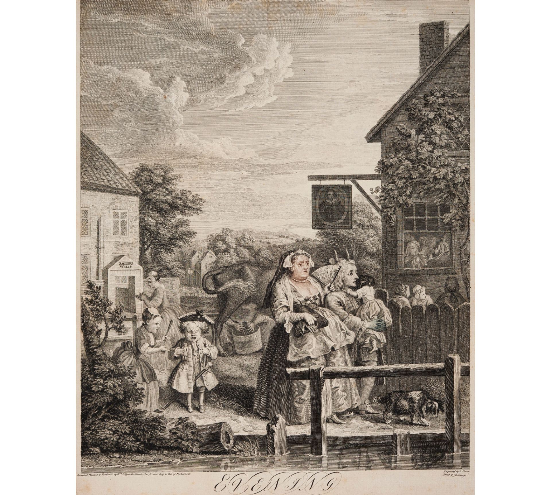 William Hogarth (1697-1764)Times of the Day . Evening. 1738