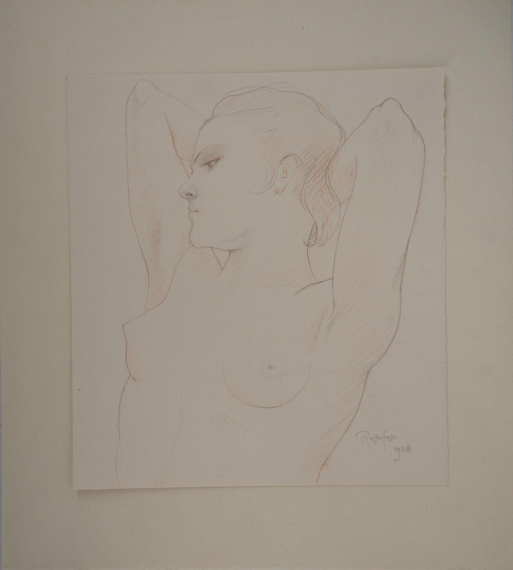 Armand Rassenfosse (1862-1934) Modèle s'étirant, 1928 Dessin original au crayon et [...] - Bild 3 aus 7