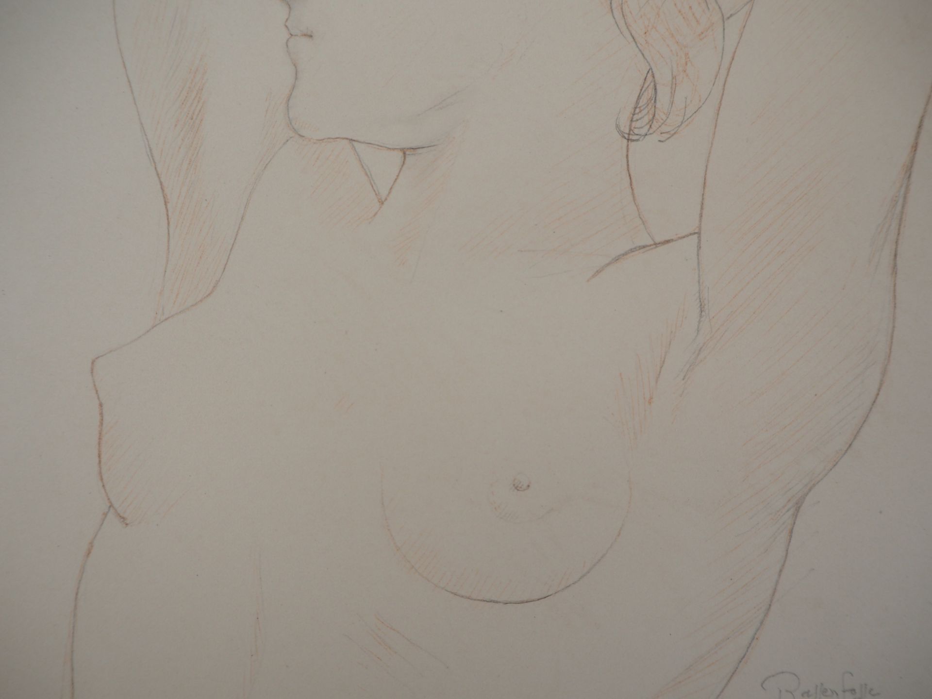 Armand Rassenfosse (1862-1934) Modèle s'étirant, 1928 Dessin original au crayon et [...] - Bild 6 aus 7