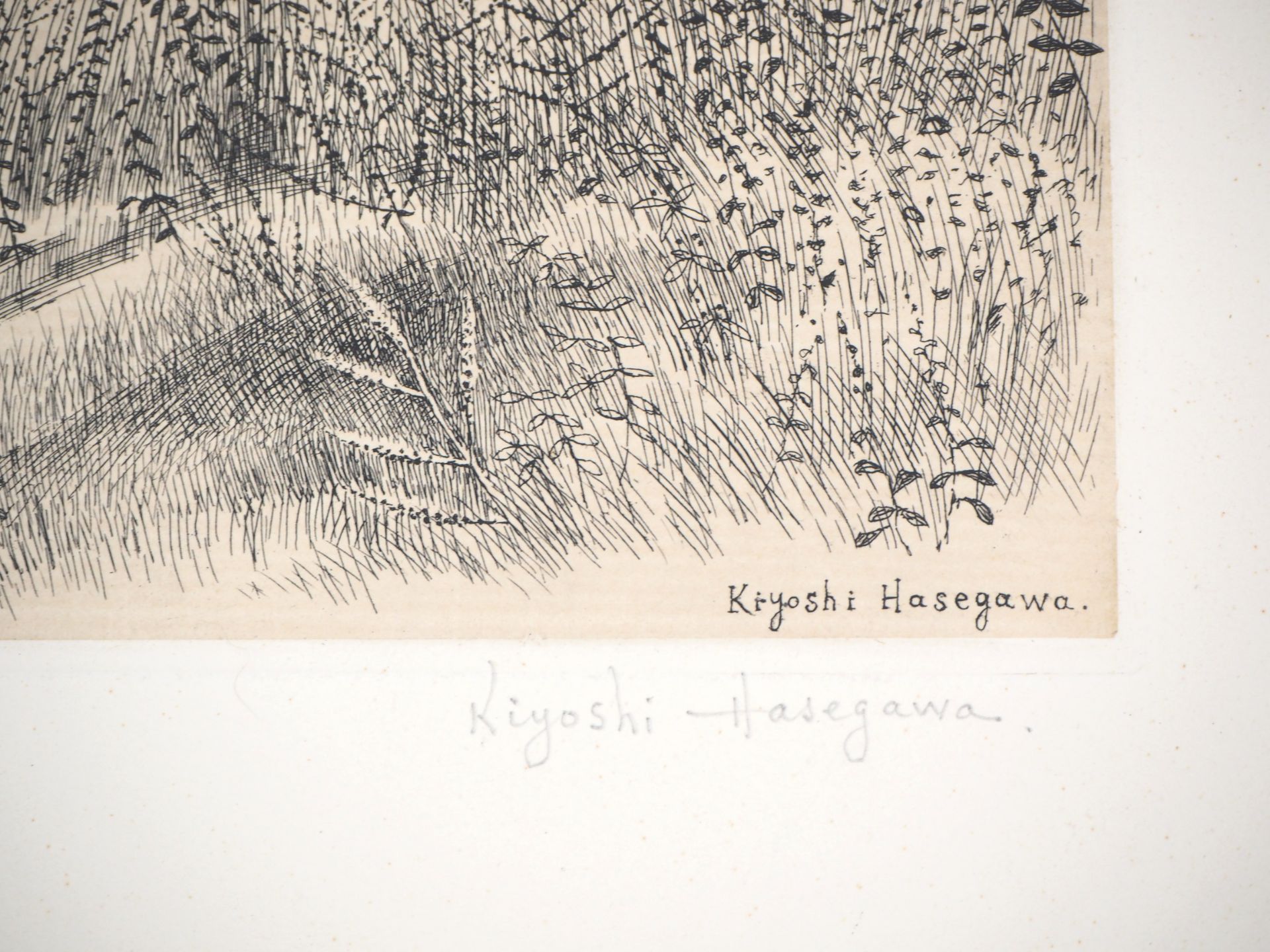 Kiyoshi HASEGAWA Un jeune arbre, 1953 Gravure originale sur vélin Signée dans la [...] - Bild 7 aus 7
