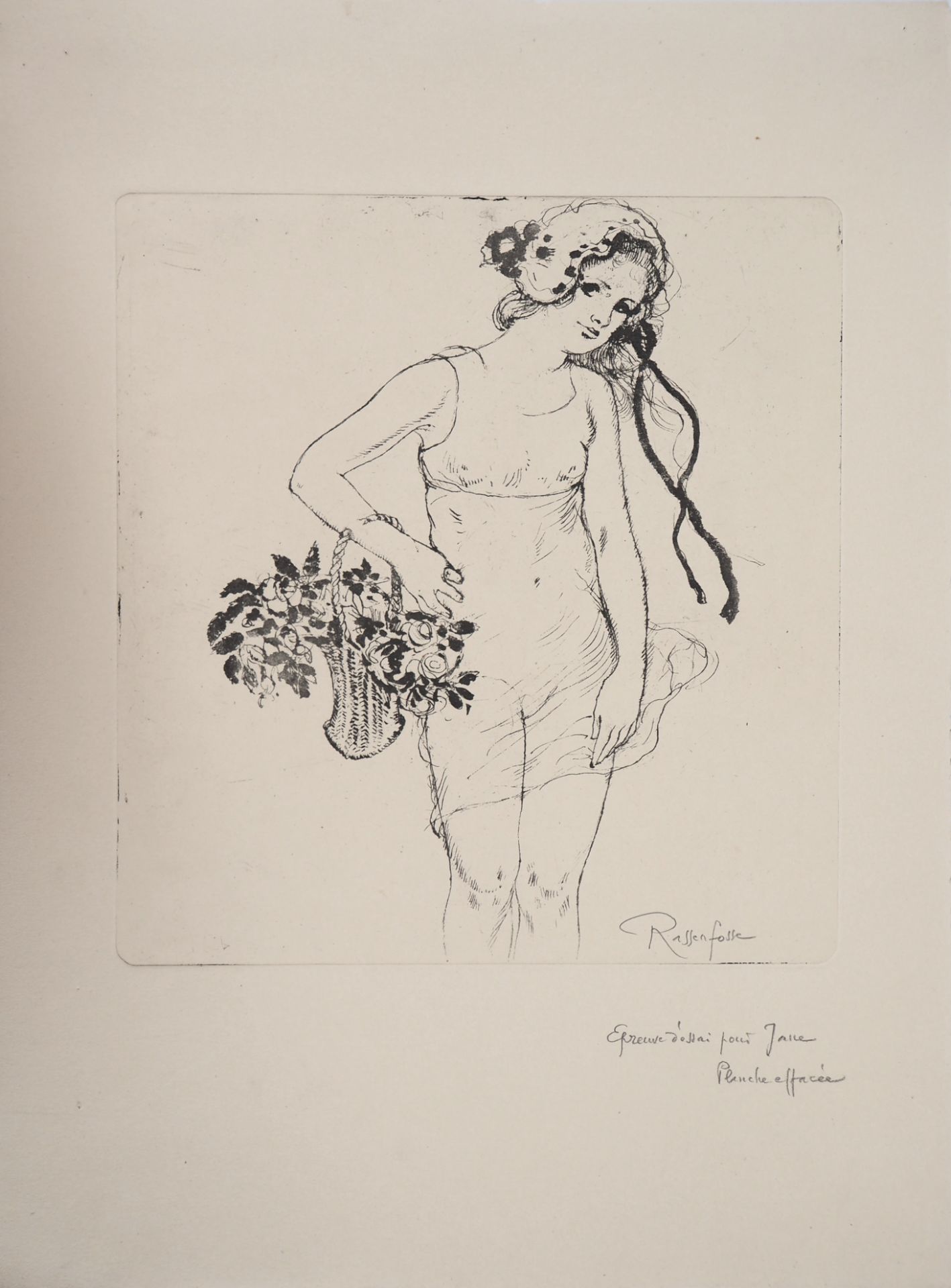 Armand Rassenfosse (1862-1934) Le modèle débutant, 1928 Gravure originale à la [...]