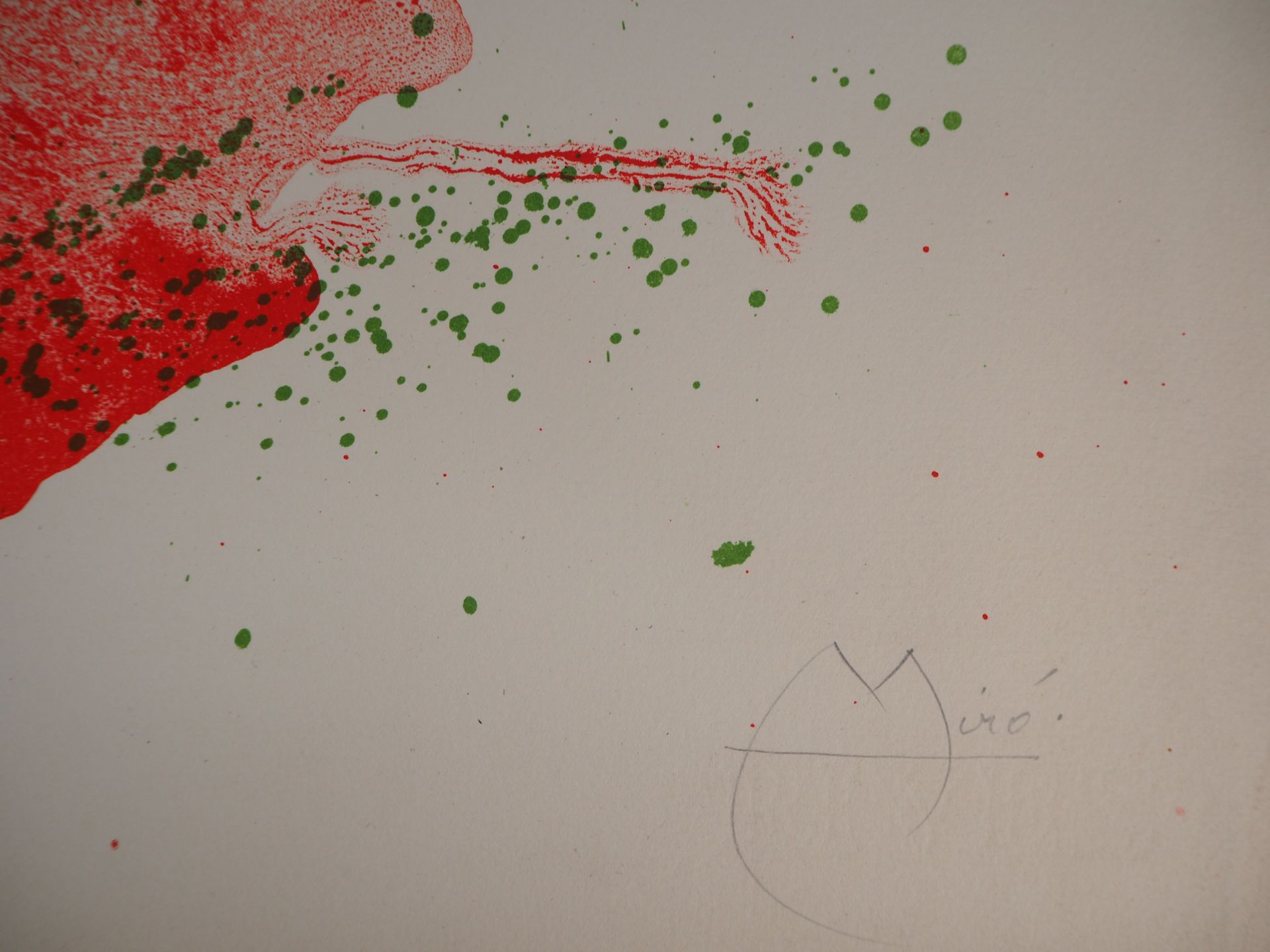 Joan Miro (1893-1983) Série I : Lavis Rouge, 1961 Lithographie originale Signée au [...] - Bild 2 aus 8