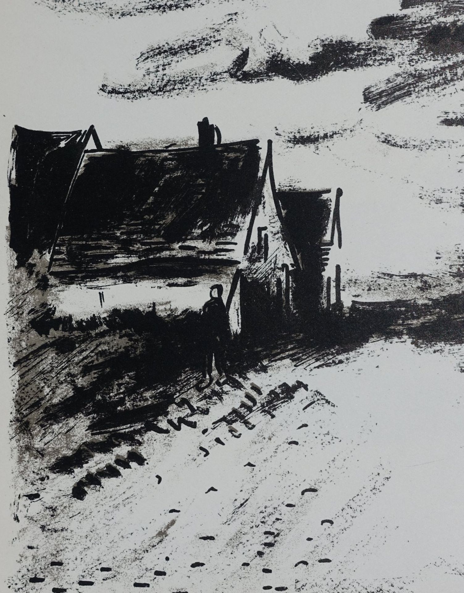 Maurice de VLAMINCK (1876-1958) (d'après) Maisons dans la Beauce Lithographie [...] - Bild 3 aus 3