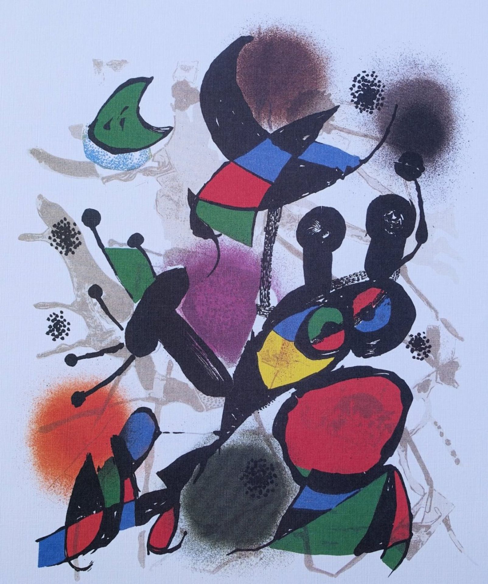 JOAN MIRO (1893-1983) (d'après) Composition II Impression lithographique [...]