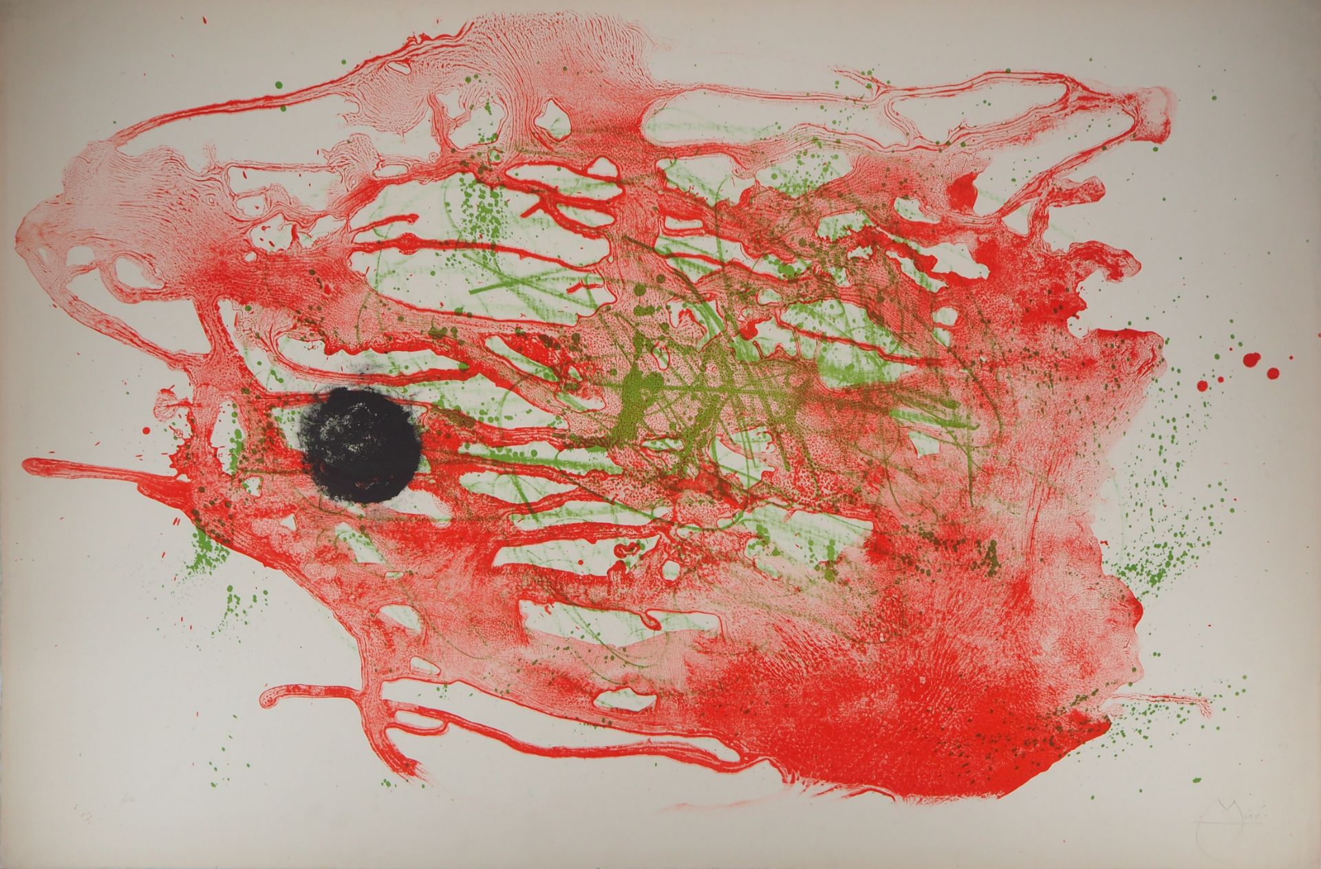 Joan Miro (1893-1983) Série I : Lavis Rouge, 1961 Lithographie originale Signée au [...]