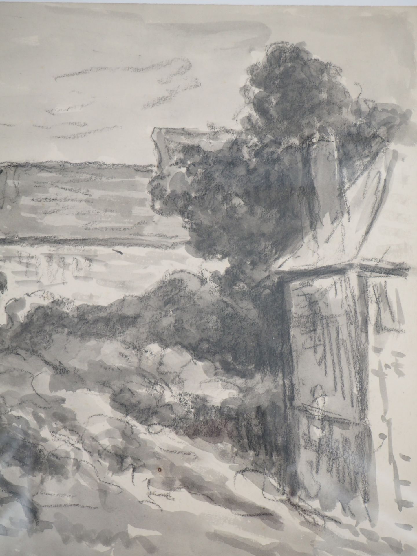 Maximilien Luce Giverny : les Hauts de Rolleboise, c. 1920 Encre de Chine, Lavis et [...] - Image 7 of 8