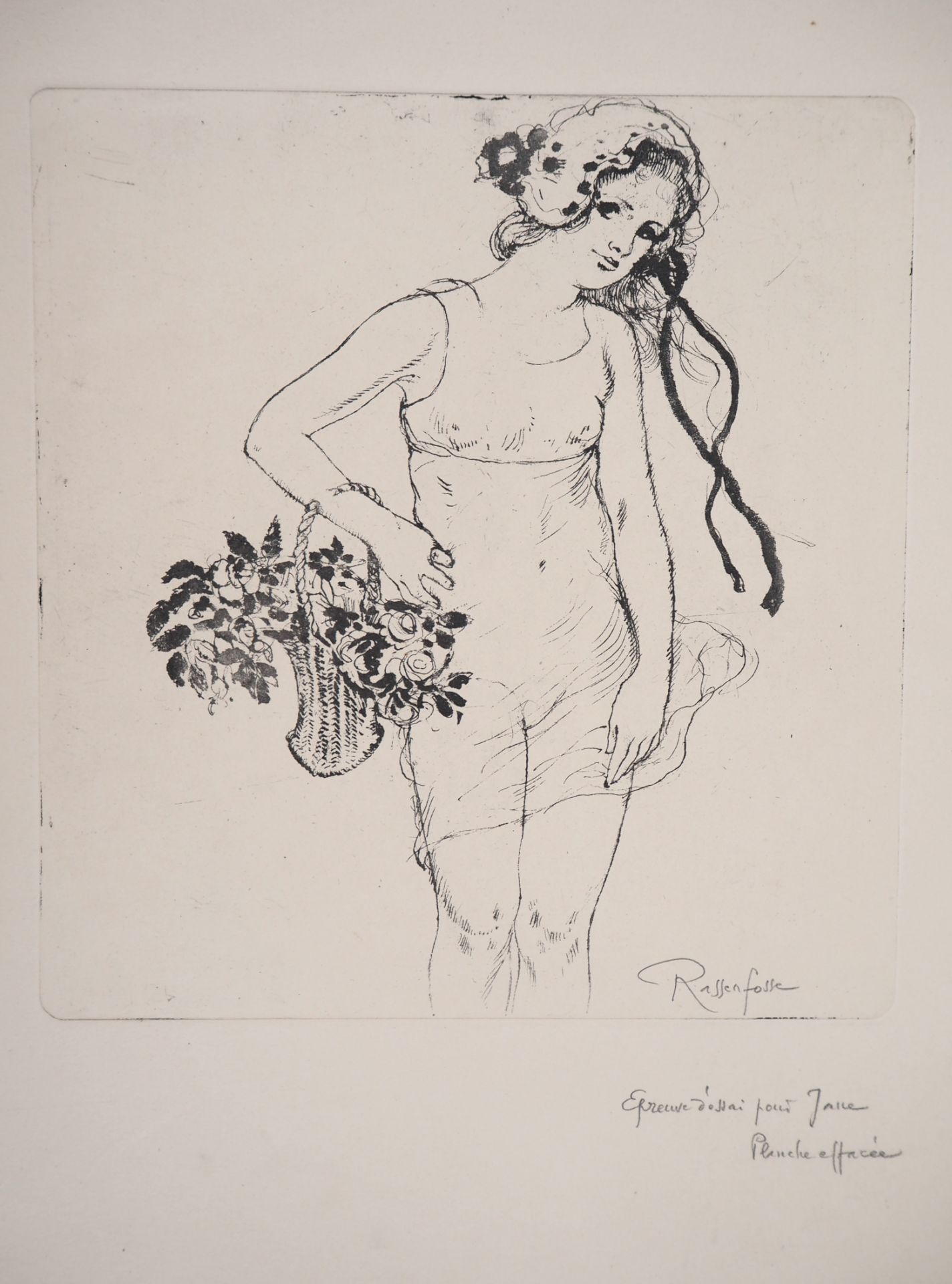 Armand Rassenfosse (1862-1934) Le modèle débutant, 1928 Gravure originale à la [...] - Bild 5 aus 5