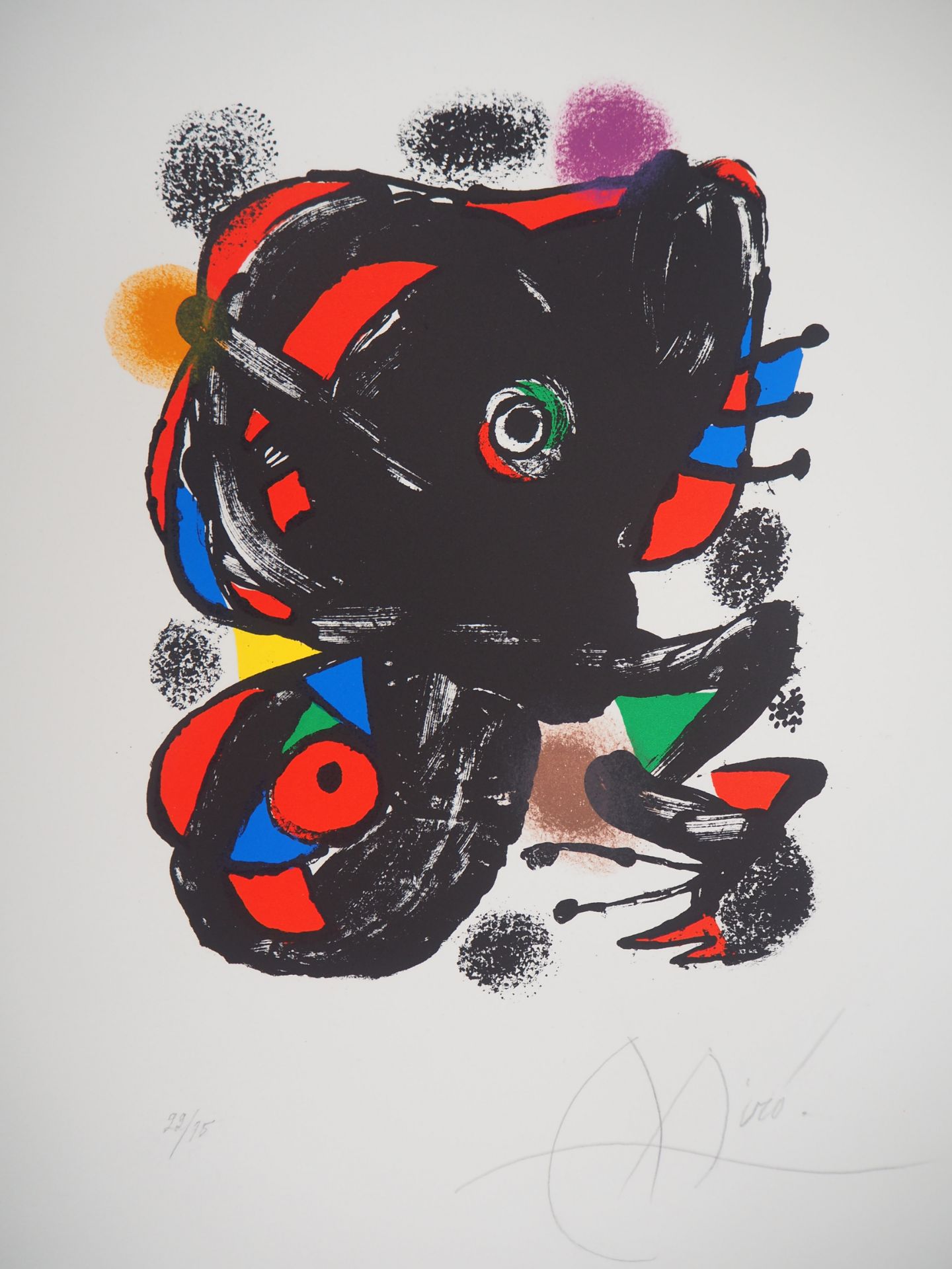 Joan Miro (1893-1983) Composition surréaliste, 1976 Lithographie en couleur Signée [...] - Bild 2 aus 8